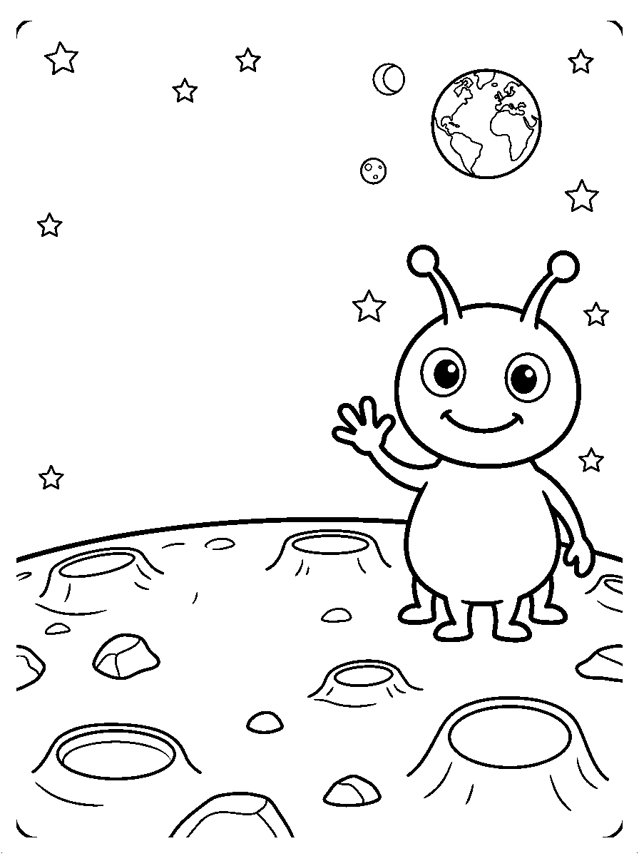 Cenário da aventura Astronauta: Olá, amiguinho!